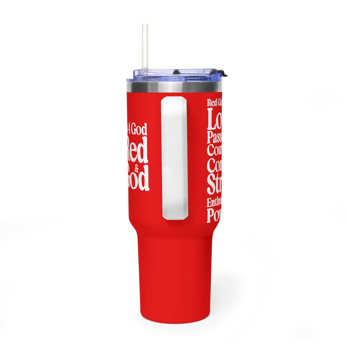 Red Girls 4 God Colorful Tumbler - Faith Filled Women Who Love Red