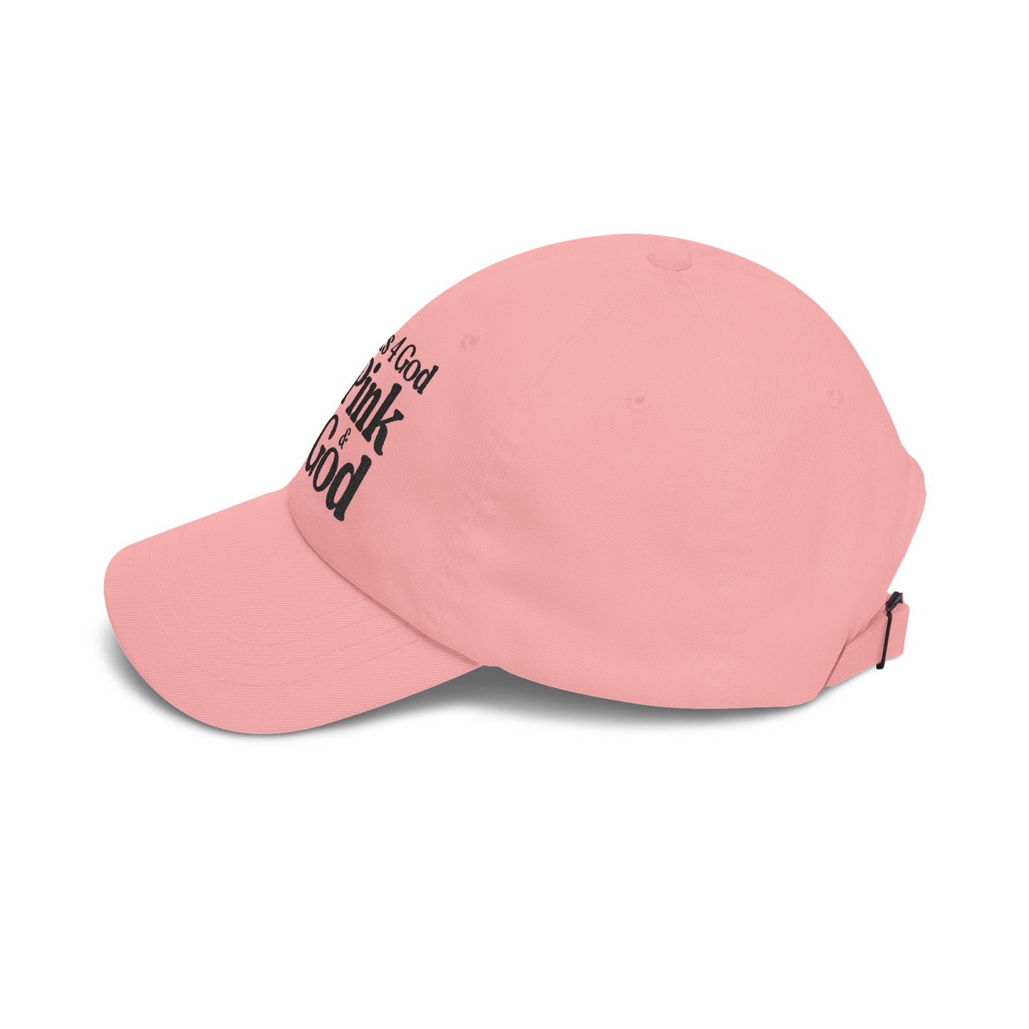 Pink Girls 4 God Embroidered Adjustable Baseball Cap – Pretty Pink Faith-Based Hat