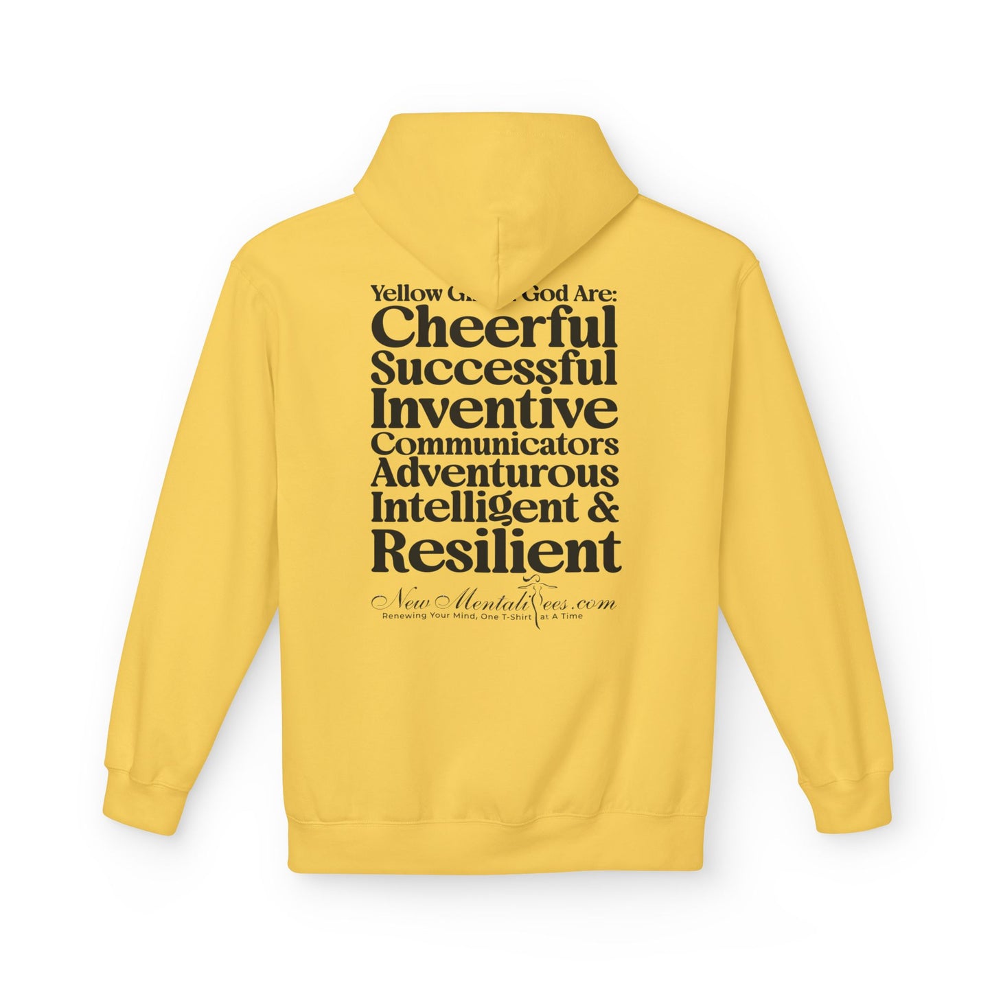 Yellow Girls 4 God Adult Hoodie - You Are Cheerful, Successful, Inventive, Communicators, Adventurous, Intelligent, and Resilient!