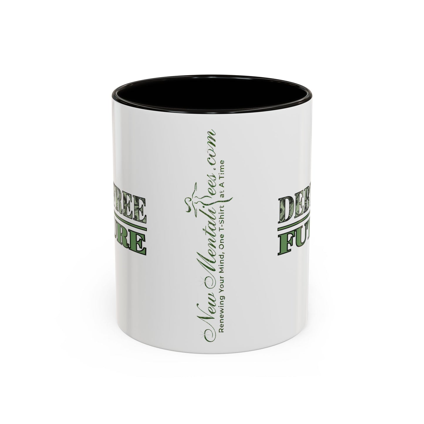 Debt Free Future Mug - More Money Motivation Coffee Cup - Pink, Black, Green
