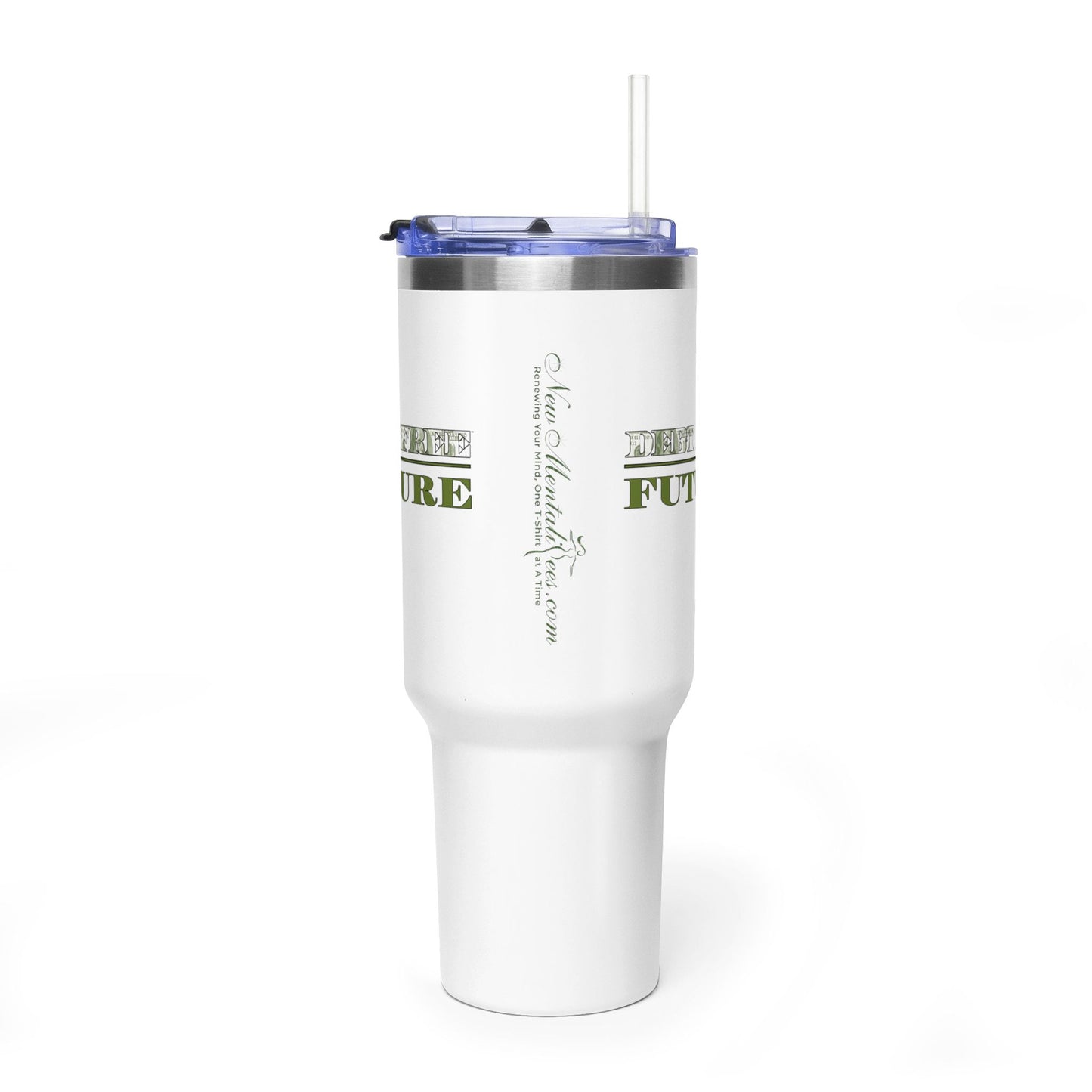 Debt Free Future 40oz Tumbler – Money Font Motivation Travel Cup