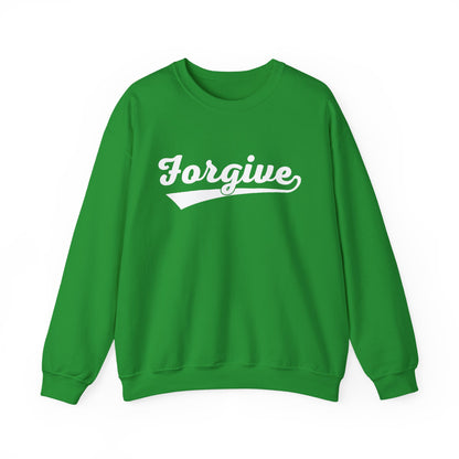 HomeRun Forgive Sweatshirt | Baseball Script Crewneck | Inspirational Graphic Sweatshirt | Motivational Unisex Sweatshirt