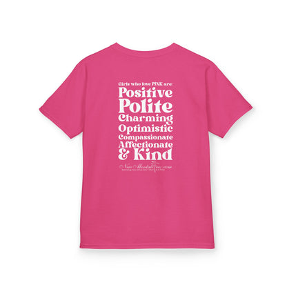Pink Girl 4 Life T-Shirt - Cute Youth Pink Graphic Tee, Positive Affirmation Shirt, Inspirational Gift