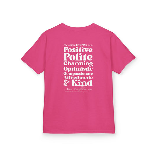 Pink Girl 4 Life T-Shirt - Cute Youth Pink Graphic Tee, Positive Affirmation Shirt, Inspirational Gift