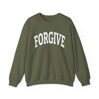 FREELY FORGIVE Collegiate Style Sweathirt | Faith-Based Sweatshirt | Christian Streetwear | Inspirational Gift