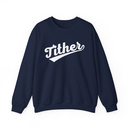 Home Run Tither Sweatshirt | Baseball Script Crewneck | Inspirational Giving Sweatshirt | Motivational Unisex Sweatshirt