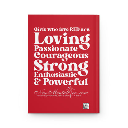 Red Girl 4 Life Red Matte Hardcover Journal – 150 Lined Pages | Inspirational Journal for Women & Girls | 5.75" x 8" Gift Notebook