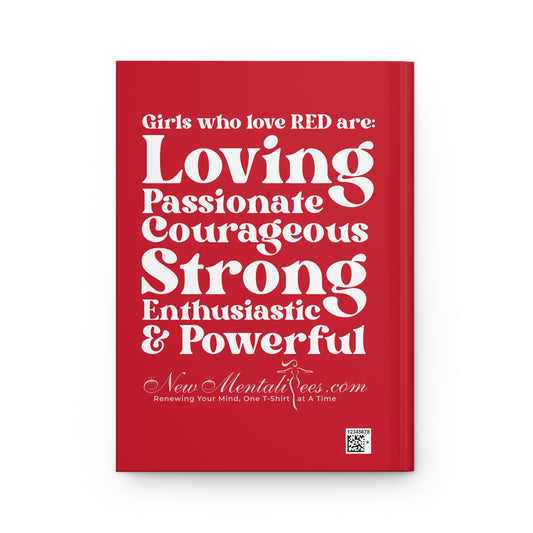 Red Girl 4 Life Red Matte Hardcover Journal – 150 Lined Pages | Inspirational Journal for Women & Girls | 5.75" x 8" Gift Notebook