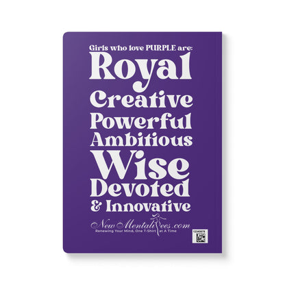 Purple Girl 4 Life Softcover Journal – Double-Sided Inspirational Journal | 100 or 200 Pages | Notebook for Girls & Women Who Love Purple