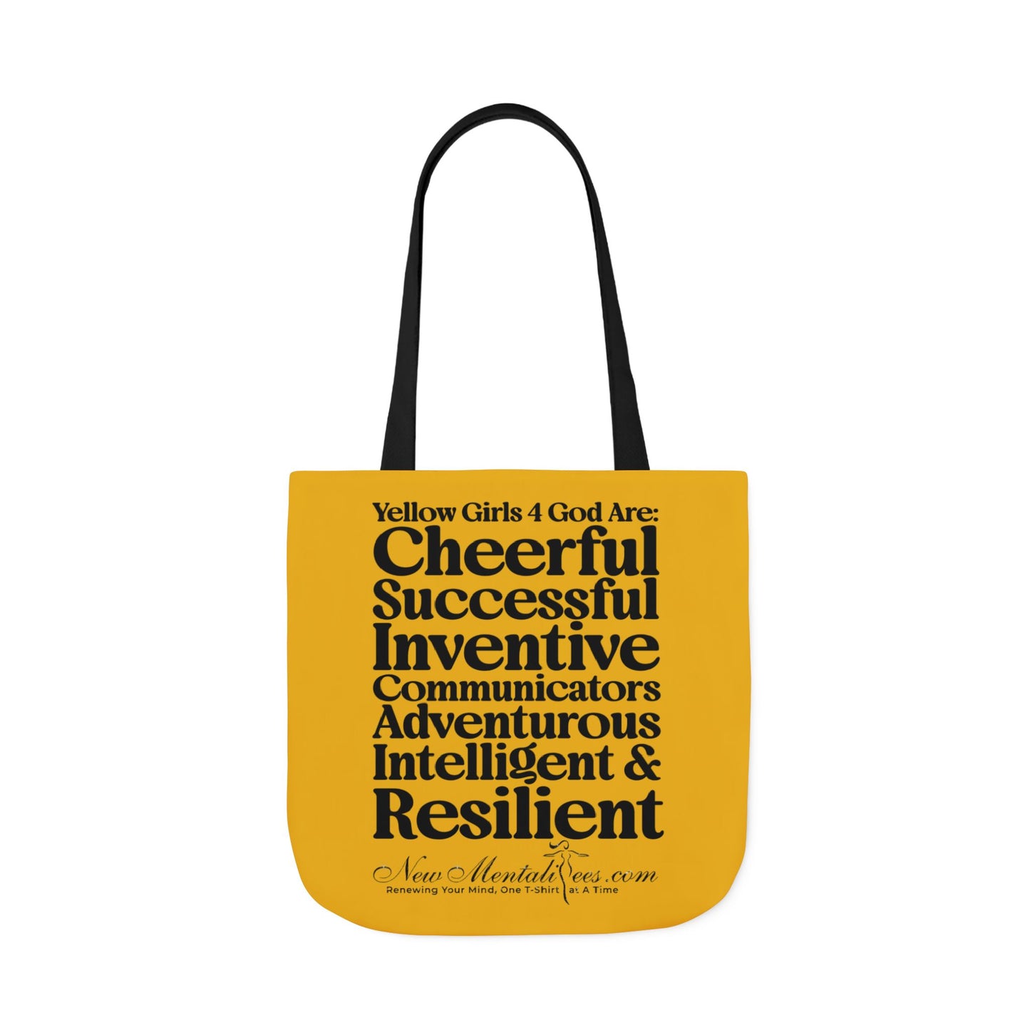 Yellow Girls 4 God Tote Bag - You Are Cheerful, Successful, Inventive, Communicators, Adventurous, Intelligent, and Resilient!