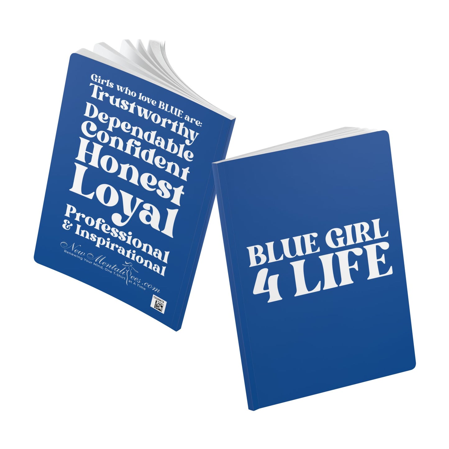 Blue Girls 4 God Softcover Journal – Double-Sided Inspirational Faith Journal | 100 or 200 Pages | Notebook for Girls & Women Who Love God