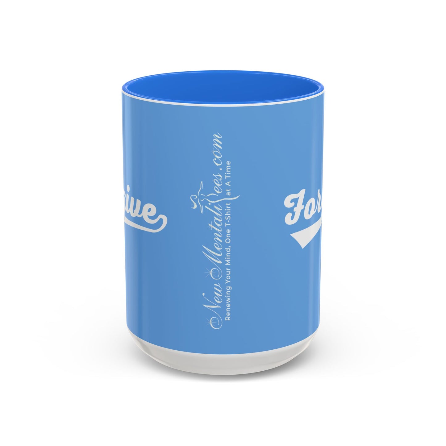 FORGIVE Baseball Script Mug – Colored Coffee Cup – Faith-Based Forgiveness Gift – Inspirational Christian Mug