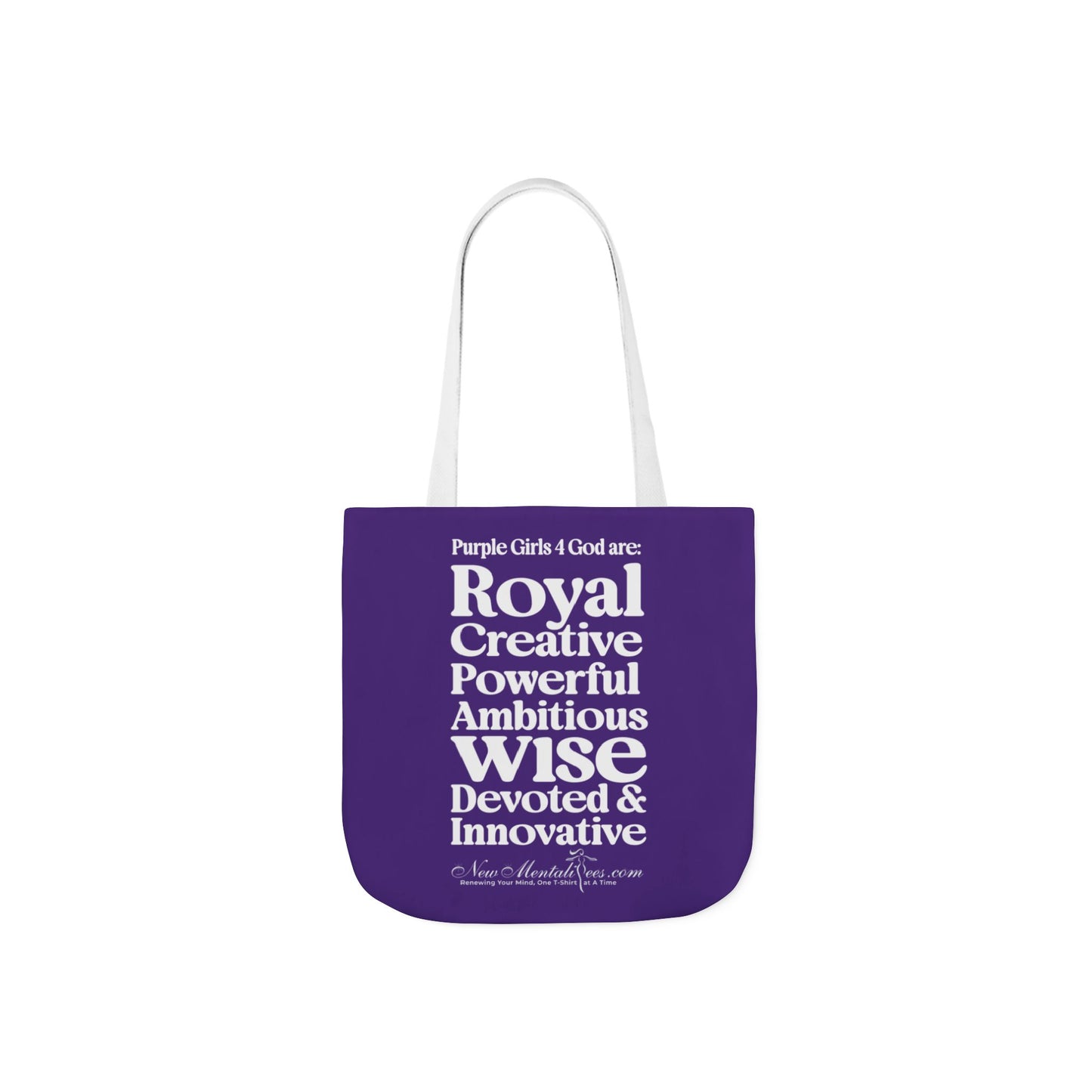 Purple Girls 4 God Tote Bag - You Are Royal, Creative, Powerful, Ambitious, Wise, Devoted, and Innovative!