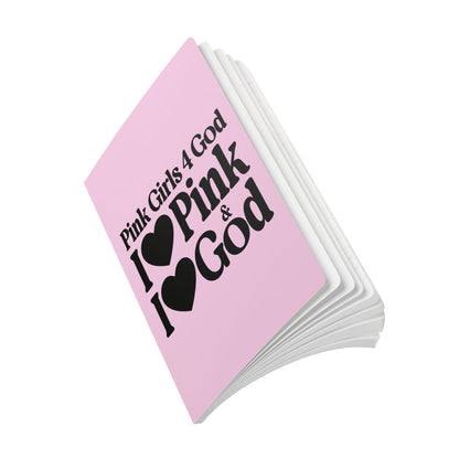 Pink Girls 4 God Softcover Journal – Double-Sided Inspirational Faith Journal | 100 or 200 Pages | Notebook for Girls & Women