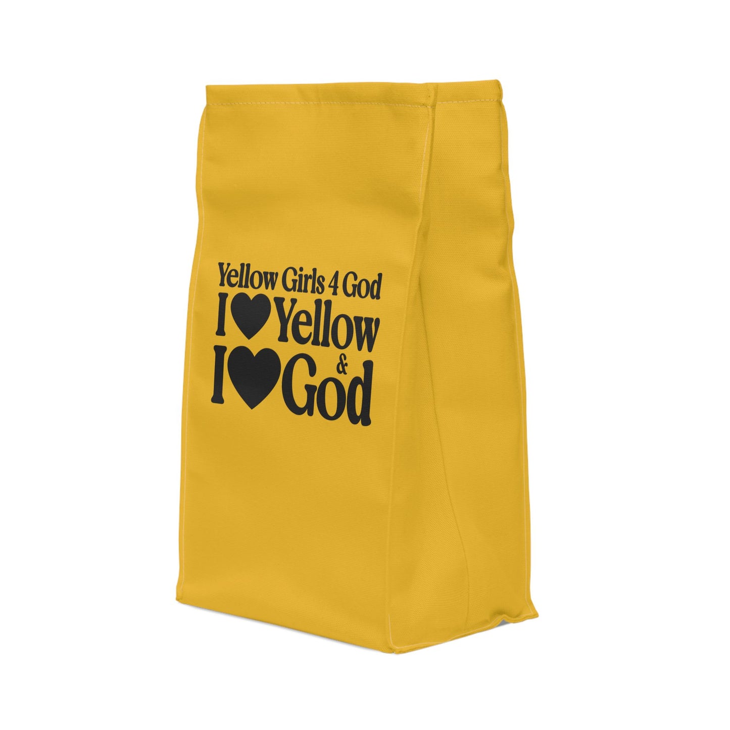 💛 Yellow Girls 4 God Lunch Tote – Double-Sided Inspirational Faith Lunch Bag | Insulated Lunch Bag | Gift for Girls & Women