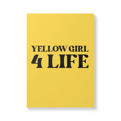 Yellow Girl 4 Life Softcover Journal – Double-Sided Inspirational Journal | 100 or 200 Pages | Notebook for Girls & Women Who Love Yellow
