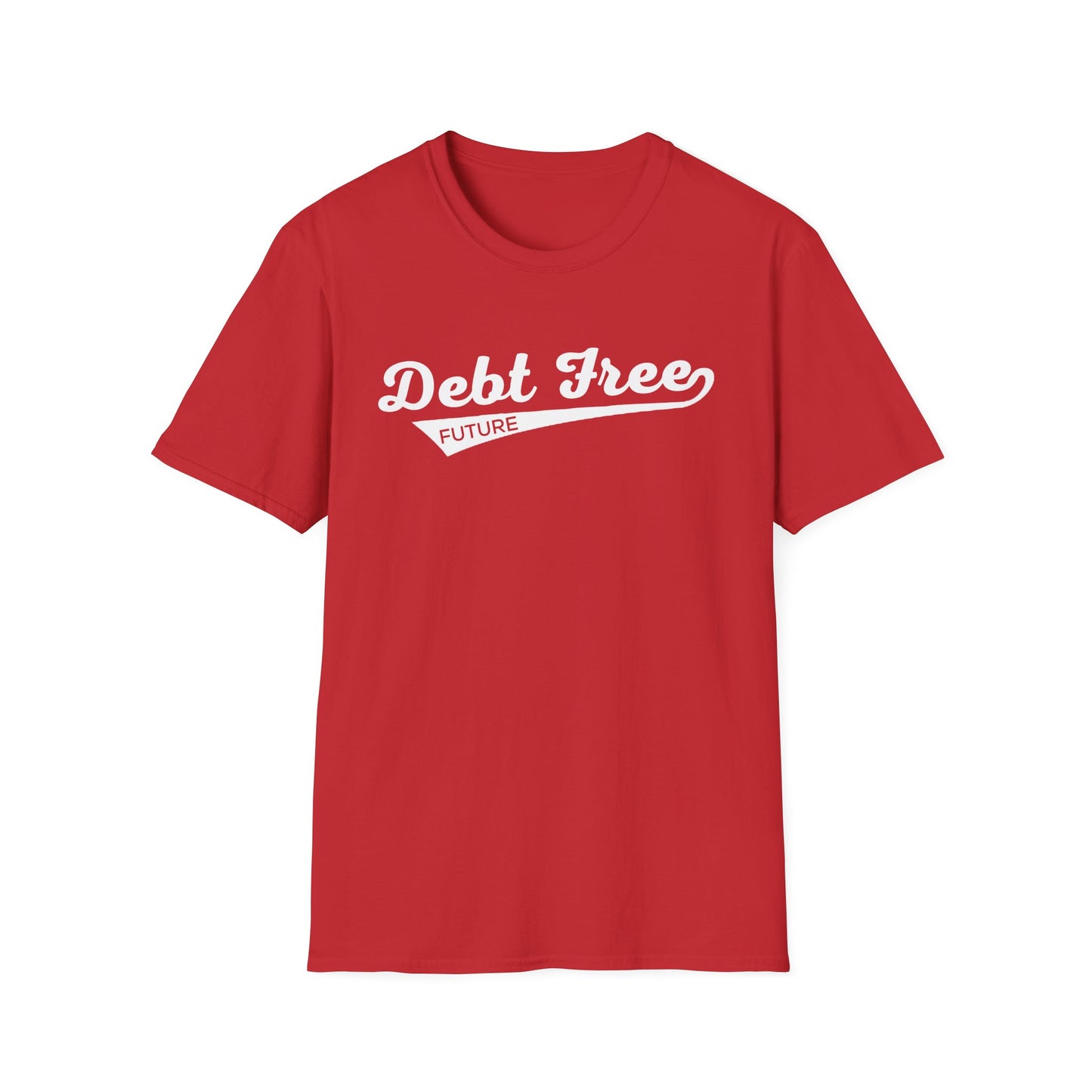 Debt Free Future Baseball Script Unisex T-Shirt - Motivational Money Mindset - Debt-Free Lifestyle Gift