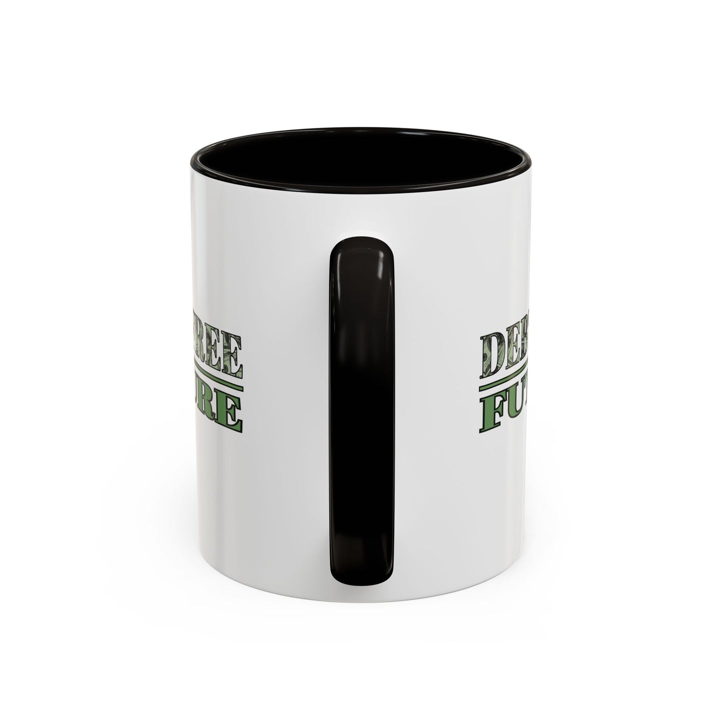 Debt Free Future Mug - More Money Motivation Coffee Cup - Pink, Black, Green