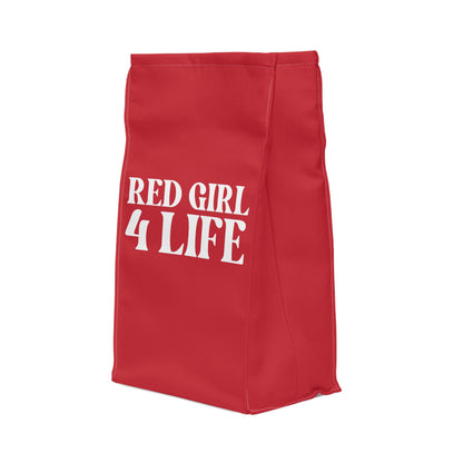 Red Girl 4 Life Lunch Bag – Double-Sided Inspirational Red Girl Lunch Tote | Insulated Lunch Bag | Girl Power Lunch Box
