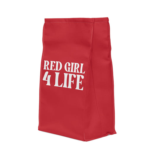 Red Girl 4 Life Lunch Bag – Double-Sided Inspirational Red Girl Lunch Tote | Insulated Lunch Bag | Girl Power Lunch Box