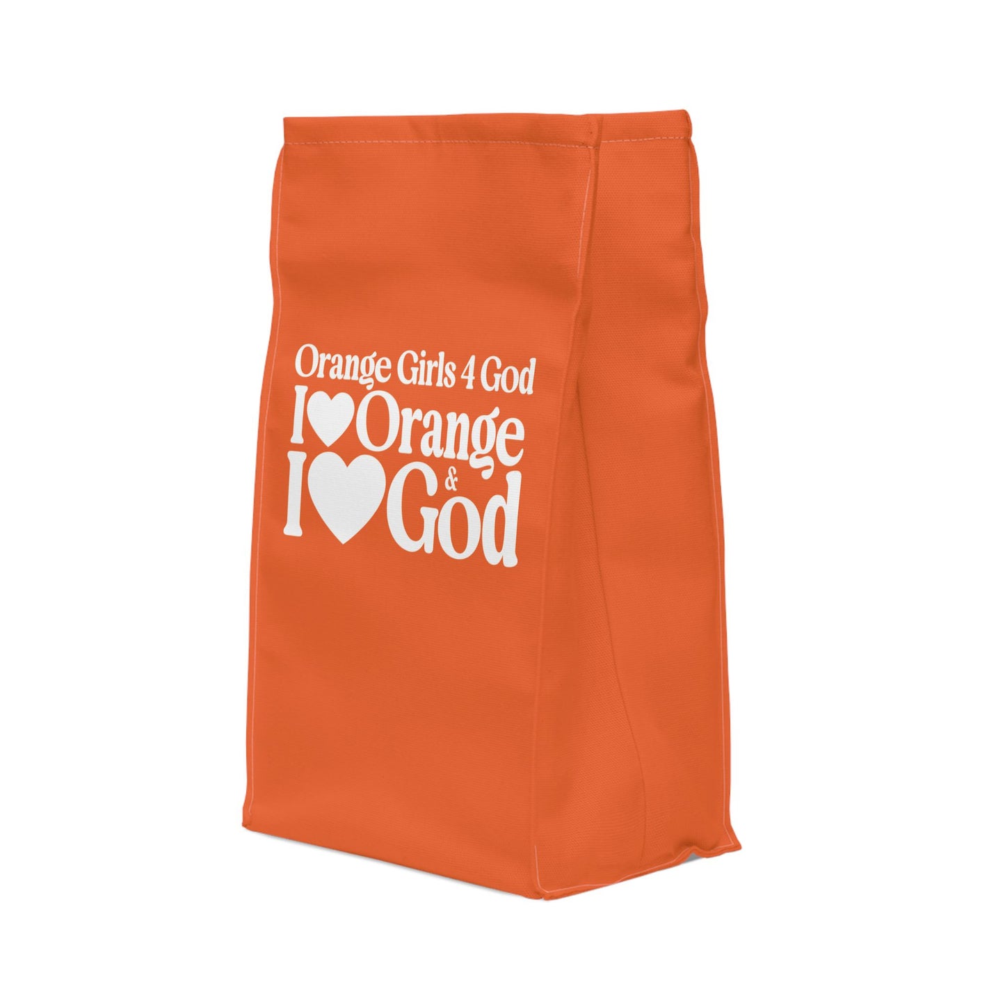 Orange Girls 4 God Lunch Tote – Double-Sided Inspirational Faith Lunch Bag | Insulated Lunch Bag | Gift for Girls & Women