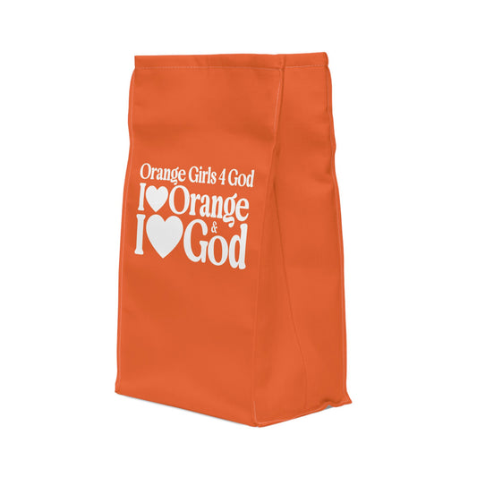 Orange Girls 4 God Lunch Tote – Double-Sided Inspirational Faith Lunch Bag | Insulated Lunch Bag | Gift for Girls & Women