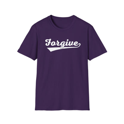 HomeRun Forgive Unisex T-Shirt | Baseball Script Tee | Inspirational Graphic Shirt | Positive Message Apparel | Motivational Unisex Shirt