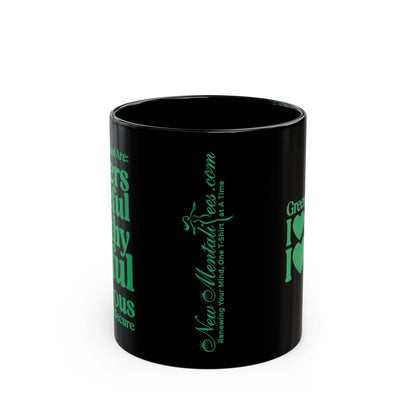 Green Girls 4 God Mug - Black Contrast Collection