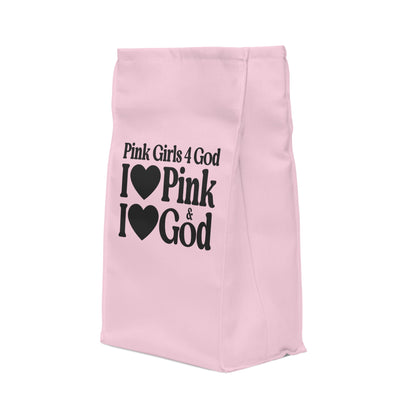 💗 Pink Girls 4 God Lunch Tote – Double-Sided Inspirational Pink Girls Faith Lunch Bag | Insulated Lunch Bag