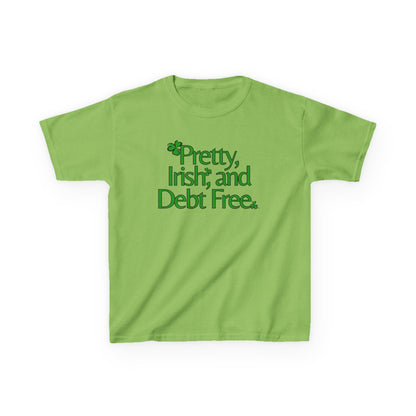 Pretty, Irish & Debt Free Youth Tee with Purpose! Perfect for St. Patrick's Day!