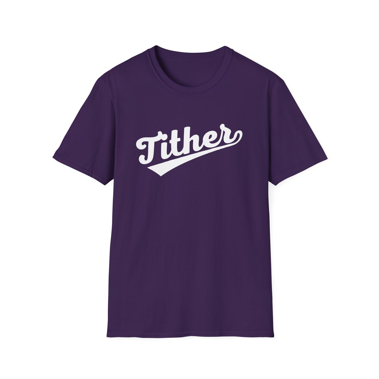 HomeRun Tither T-Shirt | Baseball Script Tee | Inspirational Giving Shirt | Positive Lifestyle Apparel | Motivational Graphic Tee