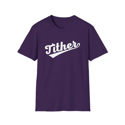 HomeRun Tither T-Shirt | Baseball Script Tee | Inspirational Giving Shirt | Positive Lifestyle Apparel | Motivational Graphic Tee