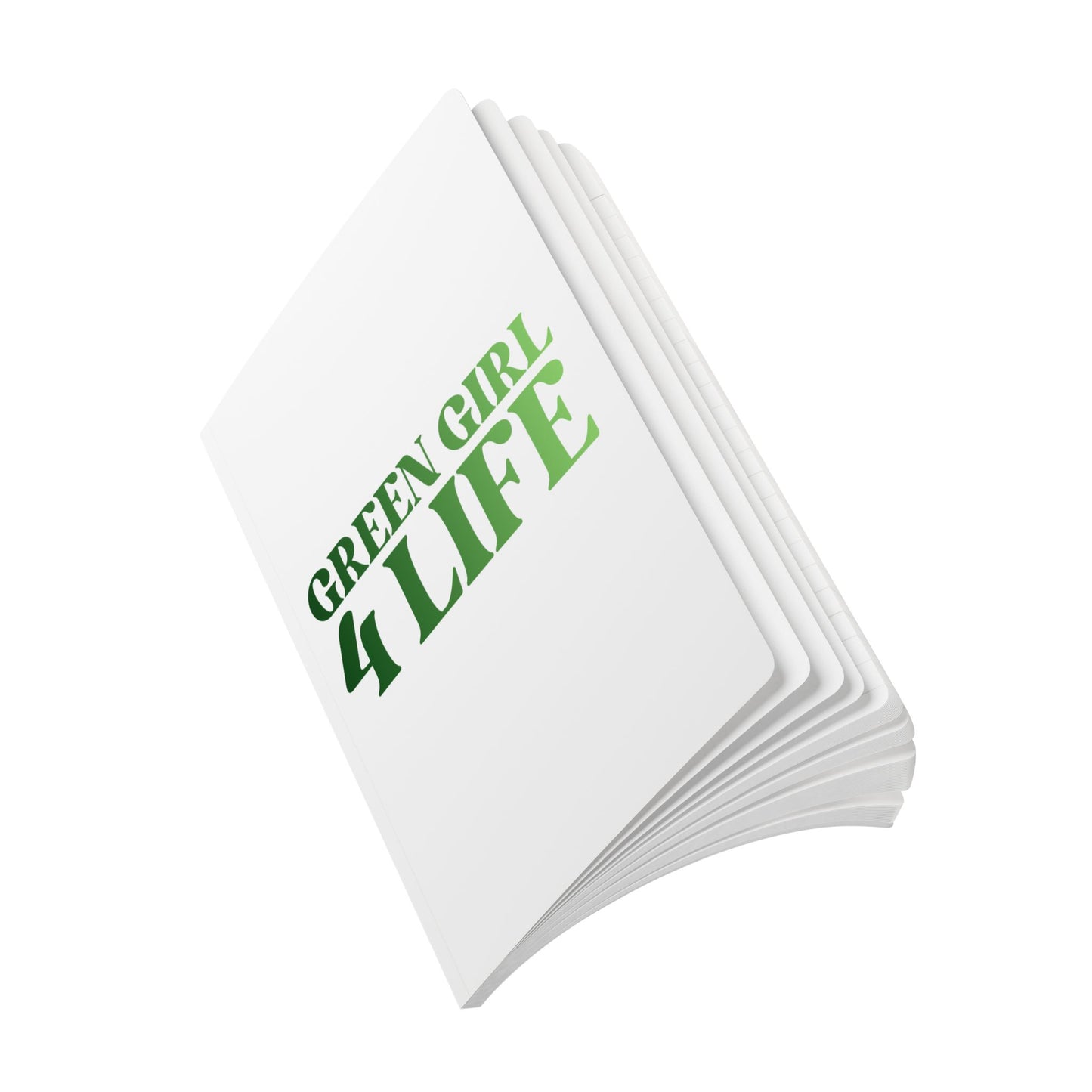 💚 Green Girl 4 Life (White) Softcover Journal – Double-Sided Inspirational Journal | 100 or 200 Pages | Notebook for Girls & Women Who Love Green