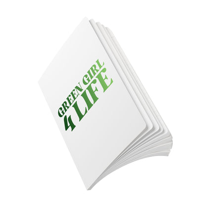 💚 Green Girl 4 Life (White) Softcover Journal – Double-Sided Inspirational Journal | 100 or 200 Pages | Notebook for Girls & Women Who Love Green