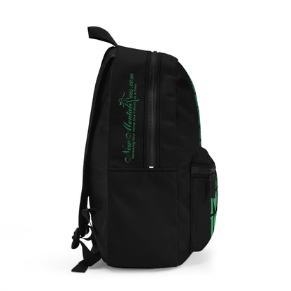 Green Girls 4 God Black Contrast Backpack – Inspirational Christian Girls School Backpack | Faith-Based Bookbag | Lightweight Travel & School Bag