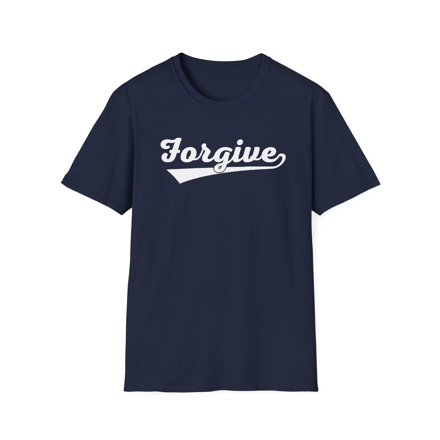 HomeRun Forgive Unisex T-Shirt | Baseball Script Tee | Inspirational Graphic Shirt | Positive Message Apparel | Motivational Unisex Shirt