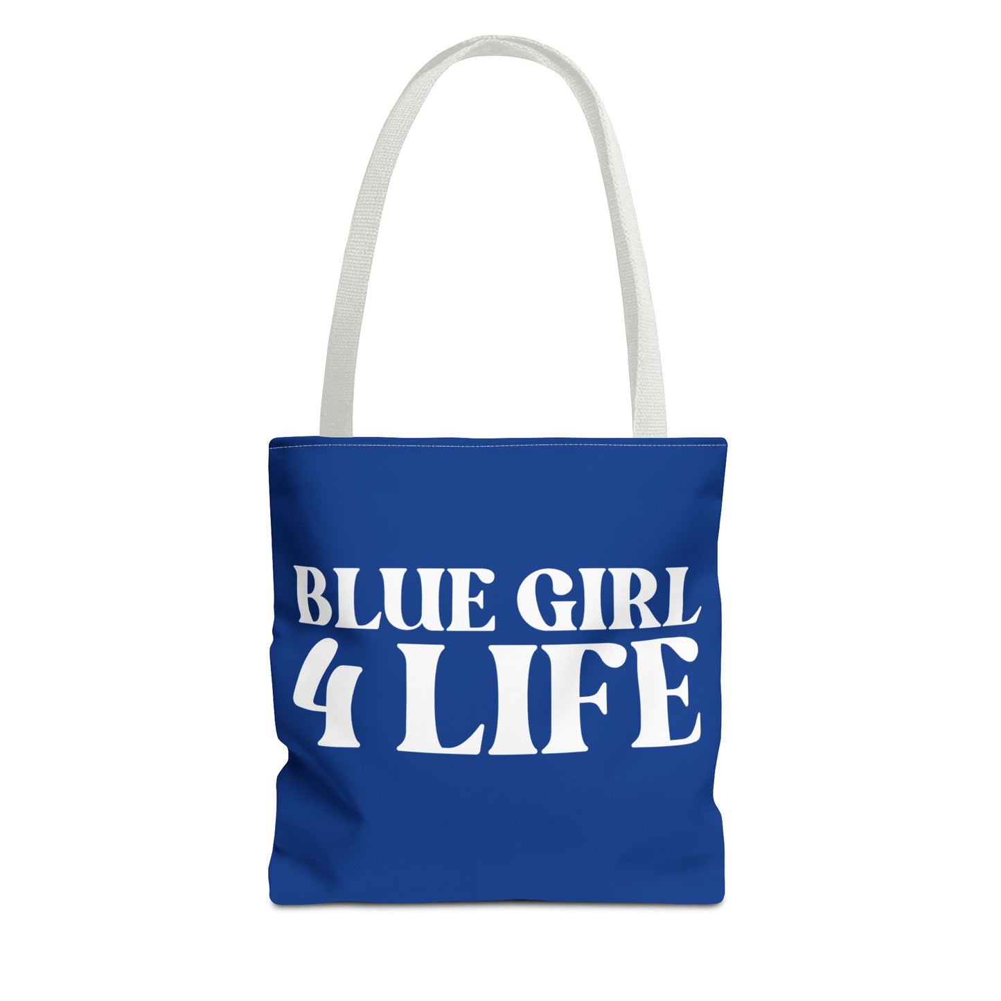 Blue Girl 4 Life Tote Bag - Cute Blue Bag for Women and Girls, Double Sided Inspirational Tote