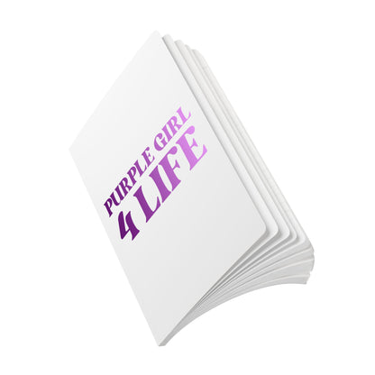 Purple Girl 4 Life (White) Softcover Journal – Double-Sided Inspirational Journal | 100 or 200 Pages | Notebook for Girls & Women Who Love Purple