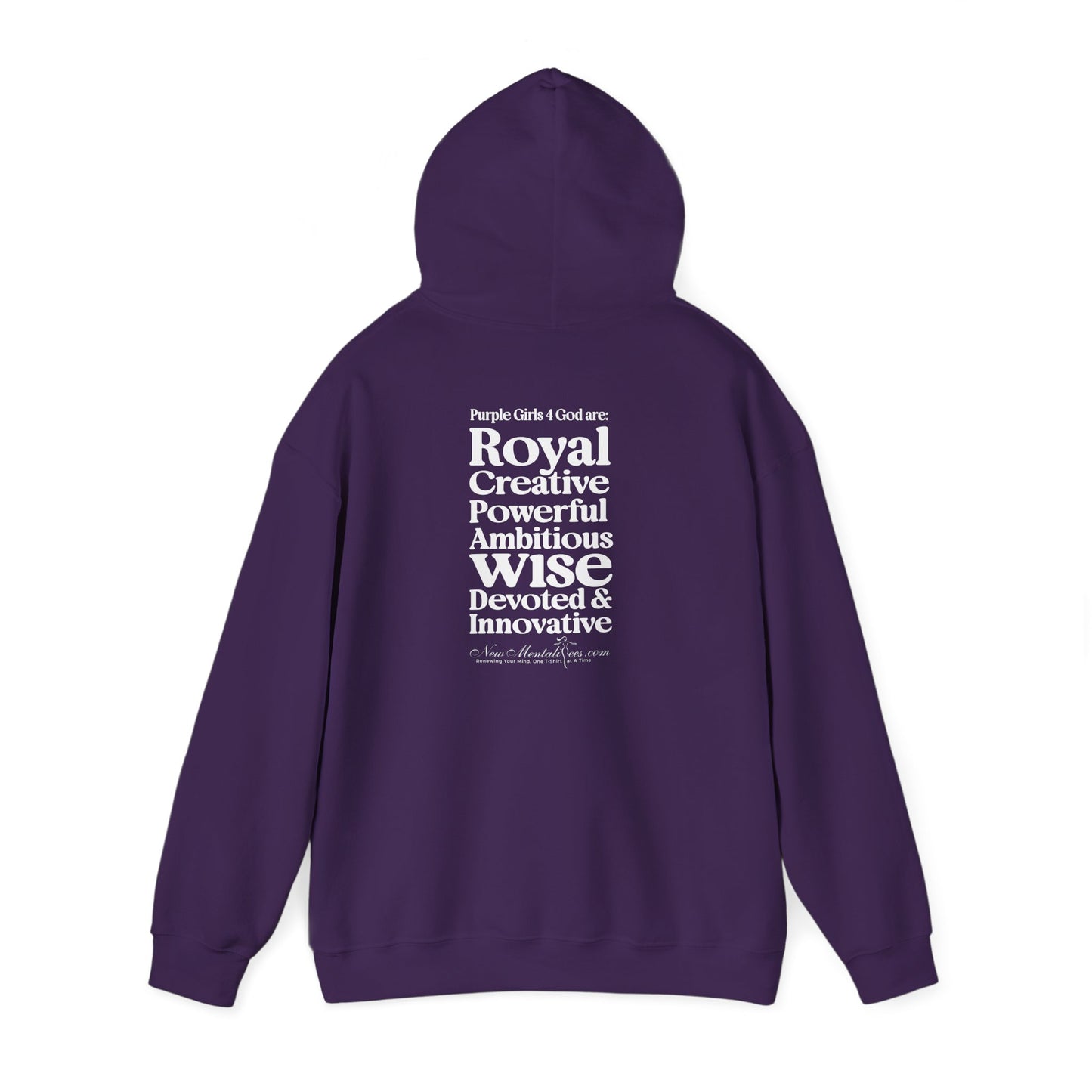 Purple Girls 4 God Adult Hoodie - You Are Royal, Creative, Powerful, Ambitious, Wise, Devoted, and Innovative!