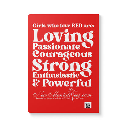 Red Girl 4 Life Softcover Journal – Double-Sided Inspirational Journal | 100 or 200 Pages | Notebook for Girls & Women Who Love Red