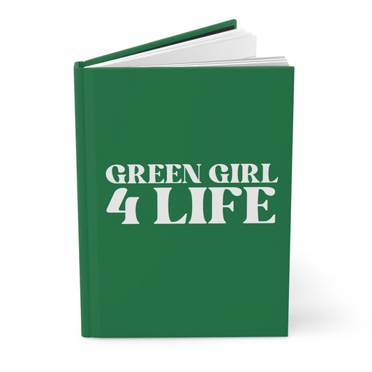 Green Girl 4 Life Green Matte Hardcover Journal – 150 Lined Pages | Inspirational Journal for Women & Girls | 5.75" x 8" Gift Notebook