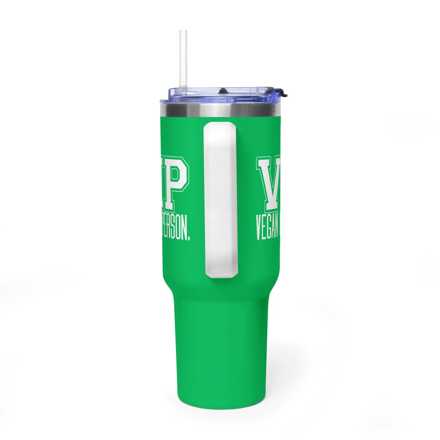 VIP Vegan In Person 40 oz Tumbler | Large Travel Cup | Plant-Based Lifestyle