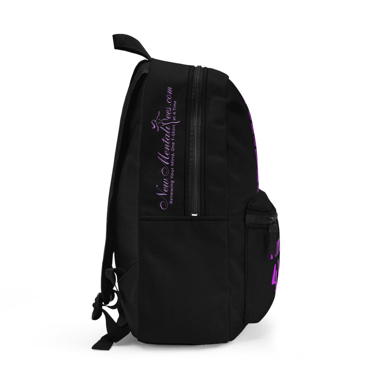 Purple Girl 4 Life Black Contrast Backpack – Inspirational Girls School Backpack | Girl Power Bookbag | Lightweight Travel, School & Everyday Bag
