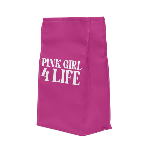 Pink Girl 4 Life Lunch Bag – Double-Sided Inspirational Pink Girl Lunch Tote | Insulated Lunch Bag | Girl Power Lunch Box