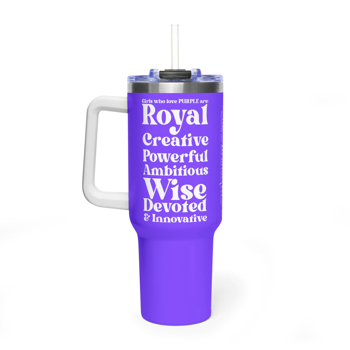 Purple Girl 4 Life 40 oz Purple Tumbler - Cute, Purple, Positive, Affirmation, Inspirational, Insulated Tumbler