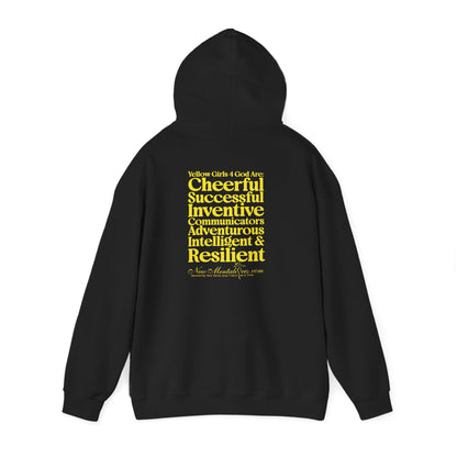 Yellow Girls 4 God Adult Hoodie | Black Contrast