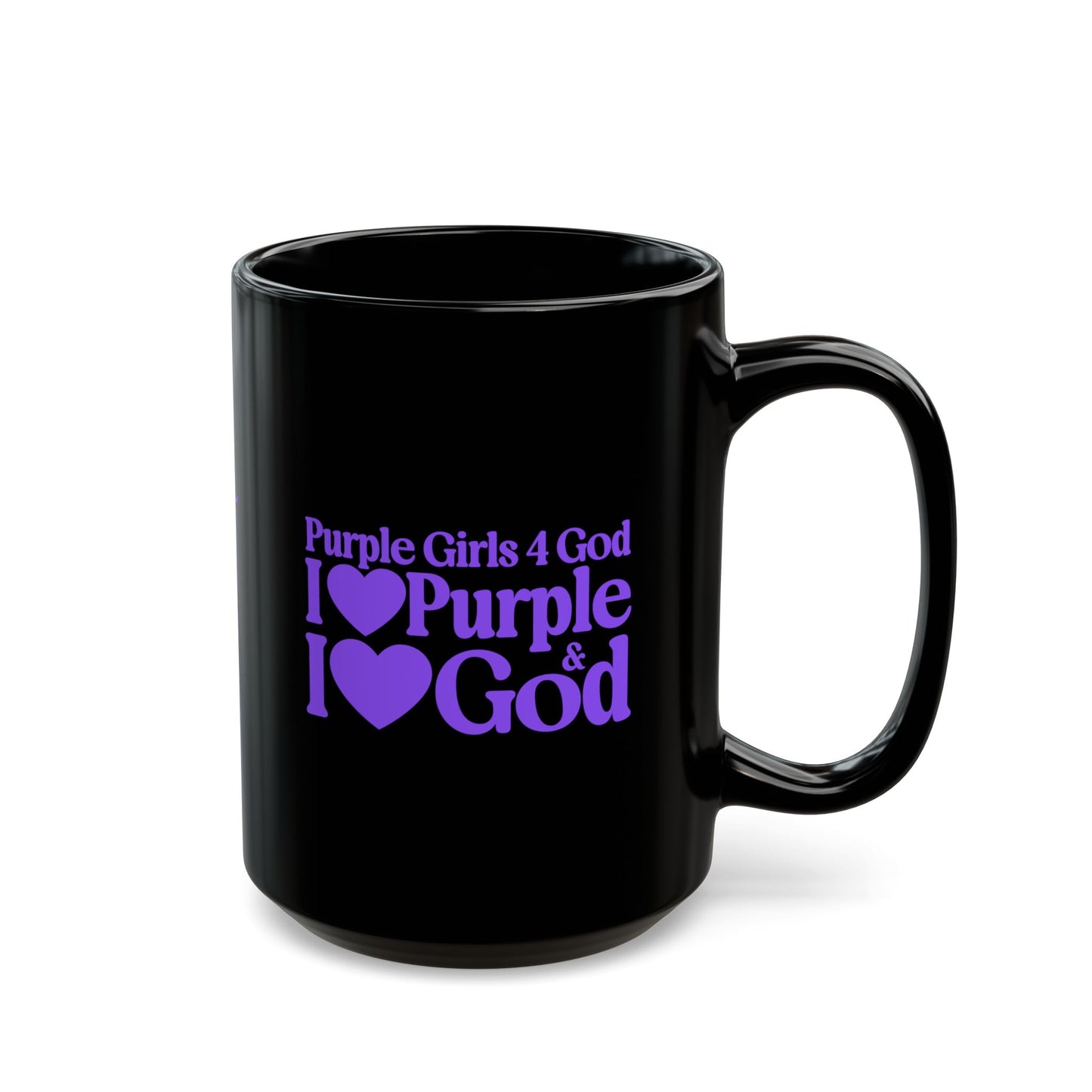 Purple Girls 4 God Mug - Black Contrast Collection