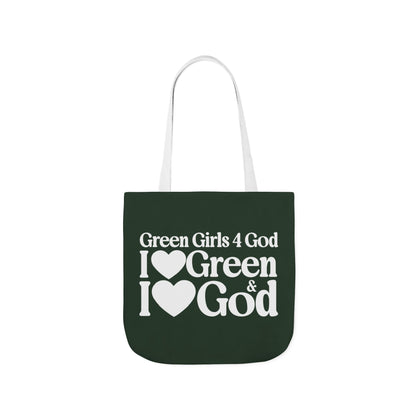 Green Girls 4 God Tote Bag - You are A Leader, Helpful, Healthy, Joyful, Generous, Harmonious and Secure!