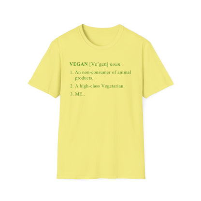 Vegan Definition Unisex T-Shirt - Funny & Bold Plant-Based Statement Tee