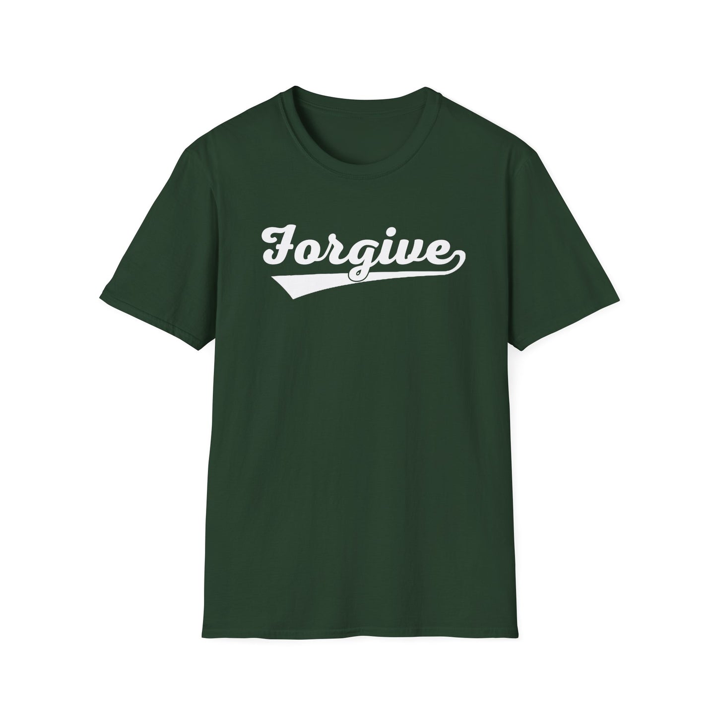 HomeRun Forgive Unisex T-Shirt | Baseball Script Tee | Inspirational Graphic Shirt | Positive Message Apparel | Motivational Unisex Shirt